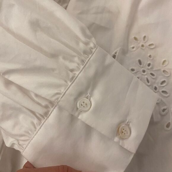 Zara embroidered/ crochet collar blouse, XL - Picture 10 of 15